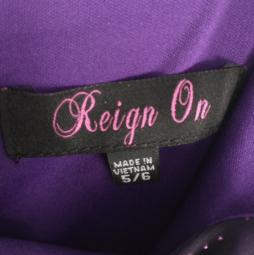 Reign On Purple Ombre Sparkle Prom Dress - Picture 3 of 8